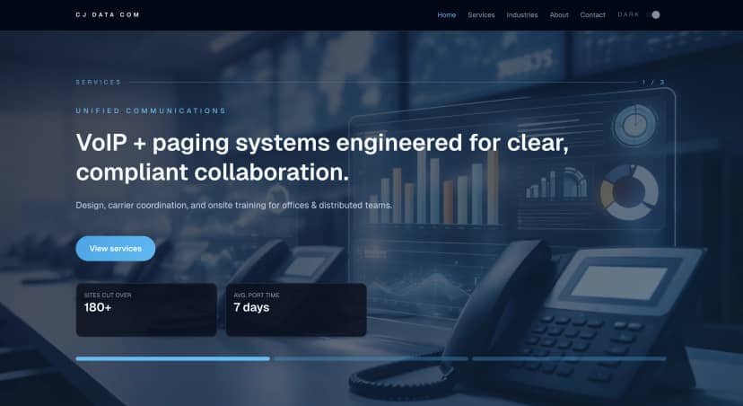 Preview of CJ DATA COM Website